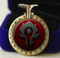 Медальон World of Warcraft Horde (Металл + стекло) №4 