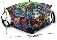 Маска захисна для обличчя Dota 2 Heroes + 2 вугільні фільтри