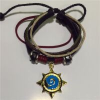 Браслет - World of Warcraft  Hearthstone (кожа + метал)