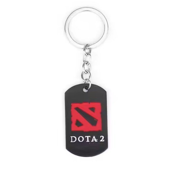 Брелок DOTA 2 Logo Дота 2 (колір чорний і червоний) 5 см 