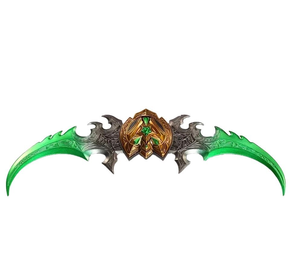 Репліка World of Warcraft Warglaive Of Azzinoth Клинки Аззинота 21 см. метал 