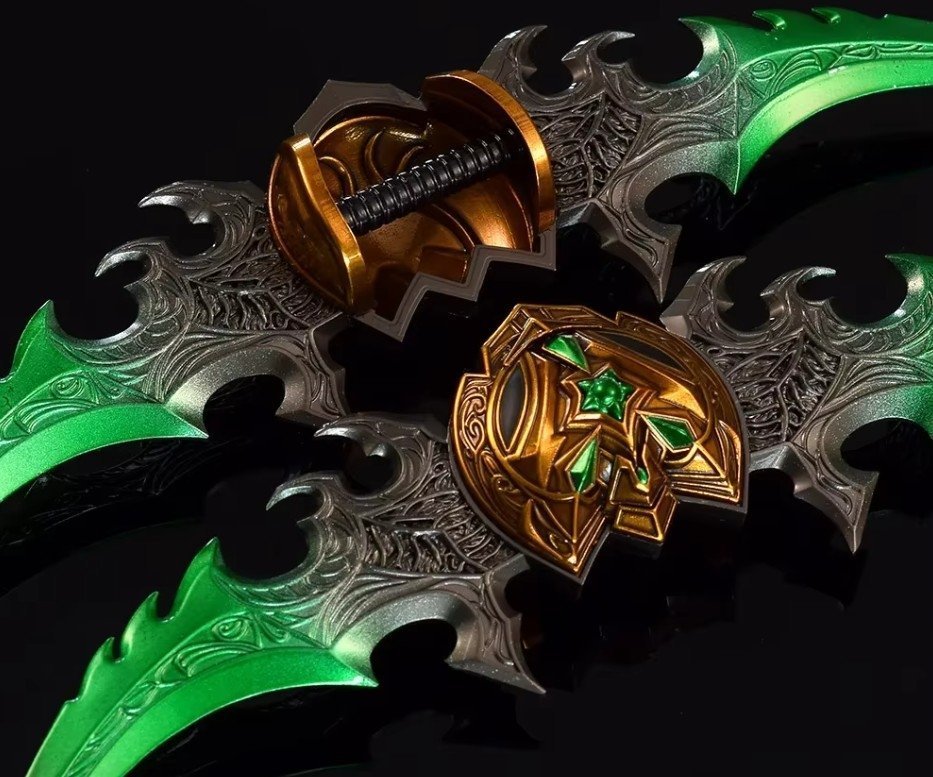 Репліка World of Warcraft Warglaive Of Azzinoth Клинки Аззинота 21 см. метал 