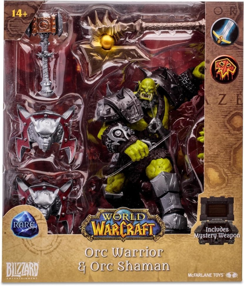 Фігурка McFarlane World of Warcraft Orc Warrior Shaman (Rare) Варкрафт Орк Воїн Шаман 