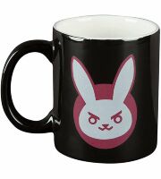 Чашка JINX Overwatch - D.VA Ceramic Black/Pink