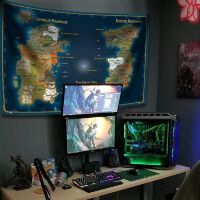 Карта Варкрафт Азерот World of Warcraft Classic Azeroth Map Wall Decoration banner (150*100 см)