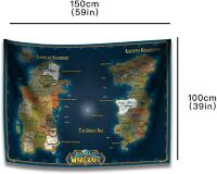 Карта Варкрафт Азерот World of Warcraft Classic Azeroth Map Wall Decoration banner (150*100 см)