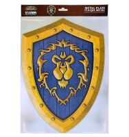 Табличка металлическая Blizzard World of Warcraft Alliance Shield Варкрафт Альянс 35x25 см 