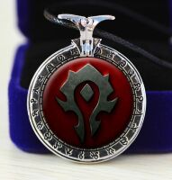 Медальйон World of Warcraft Horde (Метал + скло) №3