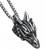 Медальйон Dragon Head Stainless Steel Necklace (нержавіюча сталь)