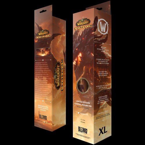 Килимок ігрова поверхня Blizzard World Of Warcraft Classic Cataclysm Deathwing Смертокрил XL Варкрафт (90*42 cm) 
