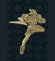 Значок 2015 Blizzcon Exclusive Gold Tracer Overwatch Blizzard Pin