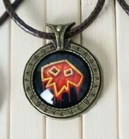 Медальйон World of Warcraft клас шаман Shaman (Метал + скло)