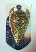 World of Warcraft Alliance Logo Golden Shield Metal