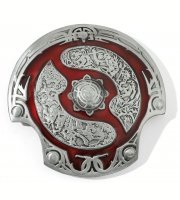 Декоративний щит Дота 2 Aegis of Champions Shield Dota 2 Silver/Red метал