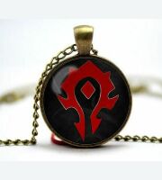 Медальон World of Warcraft Horde (Металл + стекло) №2