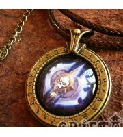 Медальон World of Warcraft  класс рыцарь смерти Death Knight  (Металл + стекло)