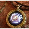 Медальон World of Warcraft  класс рыцарь смерти Death Knight  (Металл + стекло)